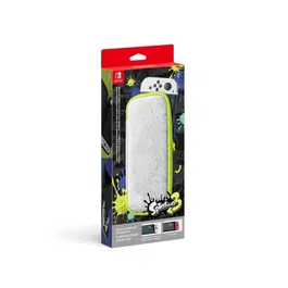 Nintendo Estuche Portátil Splatoon 3 Edition y Protector de Pantalla para Nintendo Switch Modelo OLED