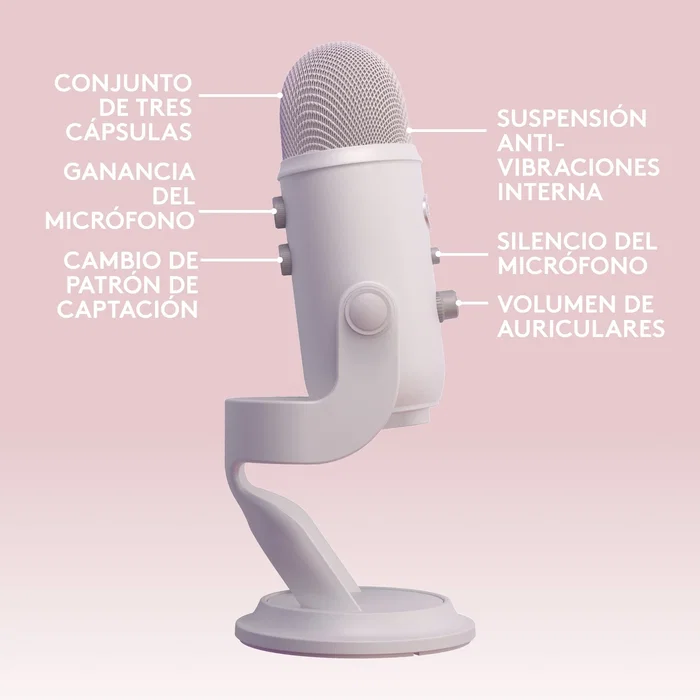Logitech G Blue Yeti Aurora Collection Blanco Mist Logitech G Blue Yeti Aurora Collection Blanco Mist