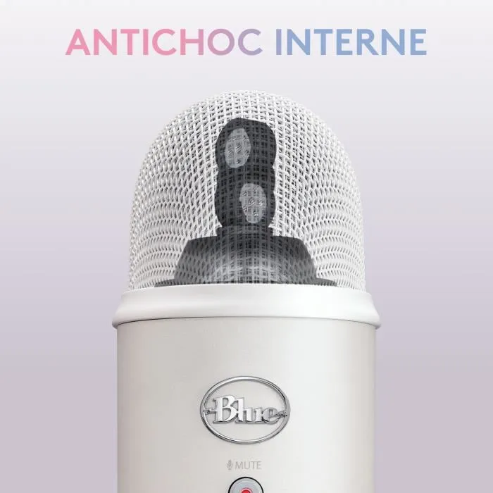 Blue microphones yeti aurora collection blanco micrófono de superficie para mesa