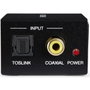 Fonestar FO-37DA Convertidor de Audio Digital a Analógico, Entrada Toslink Óptica y RCA, Salida 2x RCA