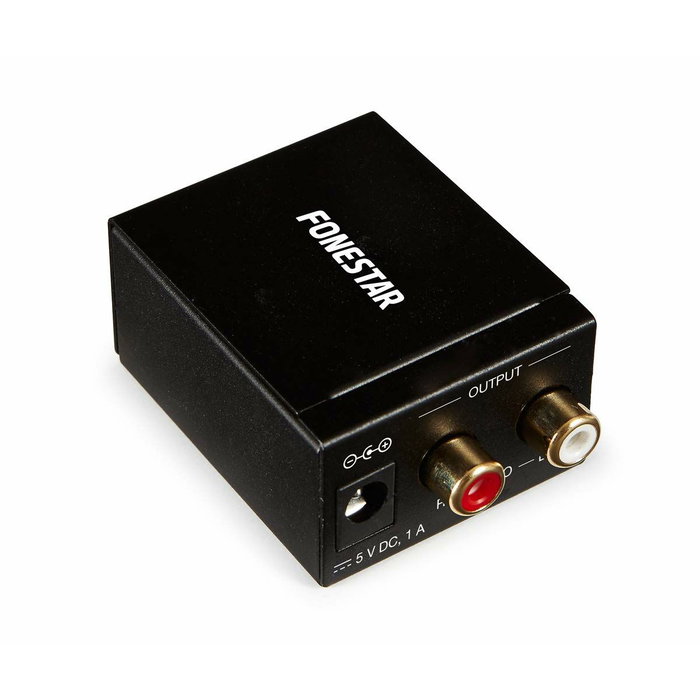 Fonestar FO-37DA Convertidor de audio digital a analógico con entrada Toslink y RCA Fonestar FO-37DA Convertidor de audio digital a analógico con entrada Toslink y RCA