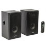Fonestar Altavoces Activos Estéreo Class 200N, 20W RMS x2, Inalámbricos, Madera MDF, Con Mando a Distancia y Cable para Altavoz Pasivo - Pareja de Altavoces Hi-Fi