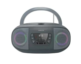 Fonestar BOOM-GO-G Radio CD Portátil Gris con Bluetooth y USB