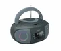 Fonestar BOOM-GO-G Reproductor CD Portátil con Radio FM, Bluetooth, USB, Efectos Luminosos, Entrada Auxiliar, 4W RMS, Color Gris