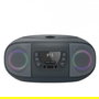 Fonestar BOOM-GO-G Radio CD Bluetooth USB Portátil con Efectos Luminosos Gris