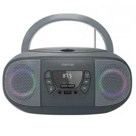 Fonestar BOOM-GO-G Radio CD Bluetooth USB Portátil con Efectos Luminosos Gris