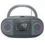 Fonestar BOOM-GO-G Radio CD Bluetooth USB Portátil con Efectos Luminosos Gris