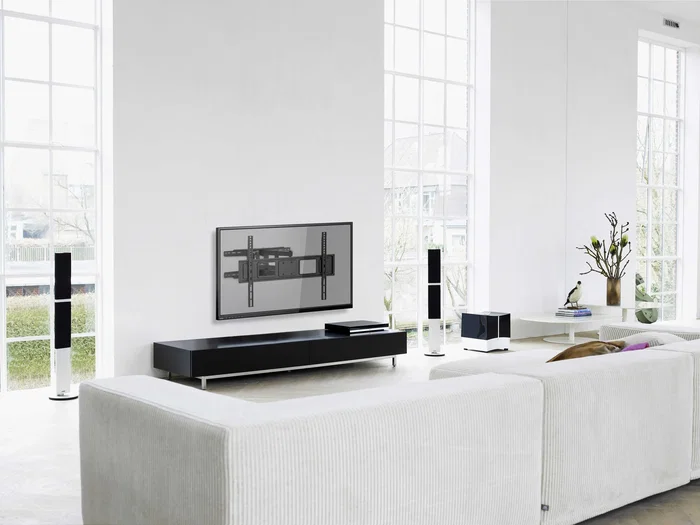 Fonestar MOV-664BA Soporte para TV Mural Giratorio Orientable, 37 a 80 Pulgadas, VESA hasta 600x400, Inclinación y Giro, Hasta 40 kg, Negro