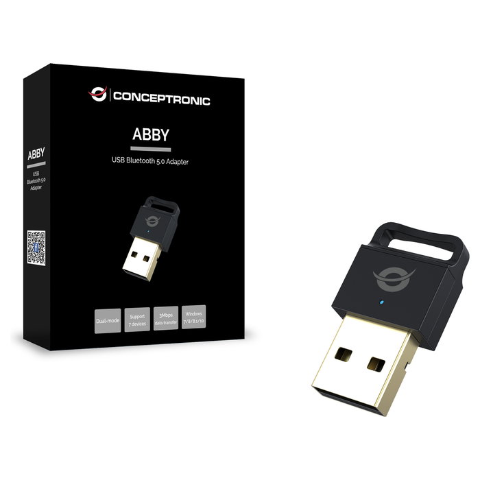 Conceptronic Adaptador Nano USB Bluetooth 5.0 ABBY06B Negro Conceptronic Adaptador Nano USB Bluetooth 5.0 ABBY06B Negro