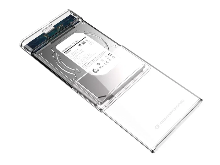 Conceptronic DANTE03T Carcasa Externa Transparente para SSD/HDD 2,5 Pulgadas USB 3.0