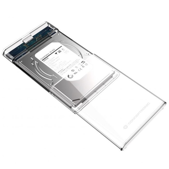 Conceptronic Caja Externa USB 3.0 SATA Transparente Sin Tornillos Dante03T