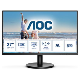 AOC Q27B3MA/BK Monitor LED 27" QHD 2560x1440 VA 75Hz 4ms AMD FreeSync Premium Pro 2x HDMI DisplayPort Altavoces Negro