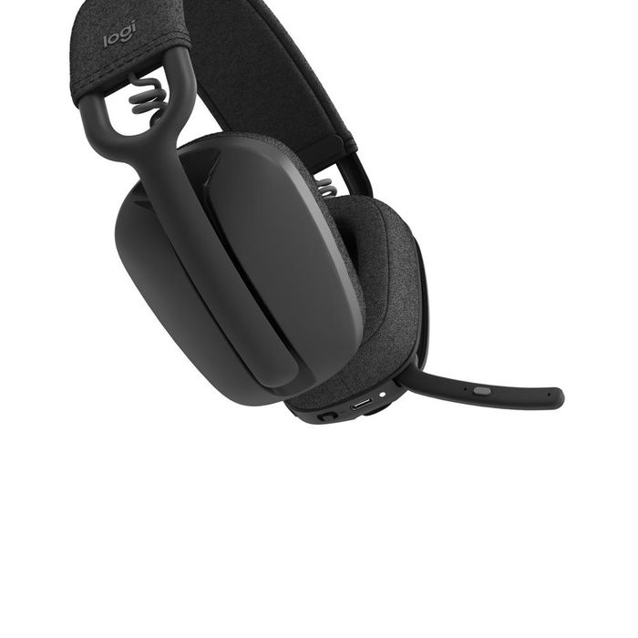 Logitech Zone Vibe 100 Auriculares Inalámbricos Bluetooth 5.2 con Cancelación de Ruido, Micrófono Boom, 20h Autonomía, Ligero, para Teletrabajo y Videollamadas (Teams, Zoom) - Negro