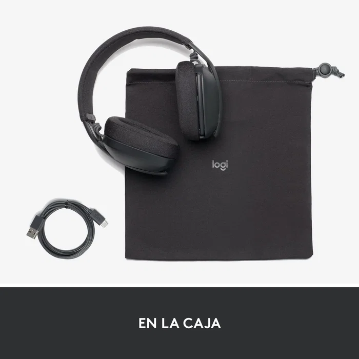 Logitech Zone Vibe 100 - Auriculares Inalámbricos Bluetooth Diadema con Cancelación de Ruido para Videoconferencias (Teams, Zoom, Meet) - 18h Batería - Grafito