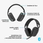 Logitech Zone Vibe 100 - Auriculares Inalámbricos Bluetooth Diadema con Cancelación de Ruido para Videoconferencias (Teams, Zoom, Meet) - 18h Batería - Grafito