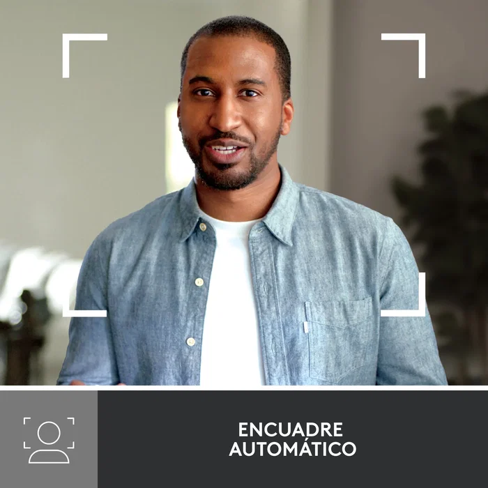 Logitech Brio 500 Webcam Full HD 1080p 60fps USB-C con Micrófonos de Ruido, Obturador de Privacidad, Campo Visual 90°, Autoencuadre - Grafito (960-Cameragraphit