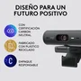 Logitech Brio 500 Webcam Full HD 1080p 60fps USB-C con Micrófonos de Ruido, Obturador de Privacidad, Campo Visual 90°, Autoencuadre - Grafito (960-Cameragraphit