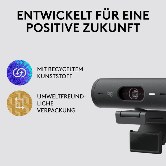 Logitech Brio 500 Webcam Full HD Grafito USB-C