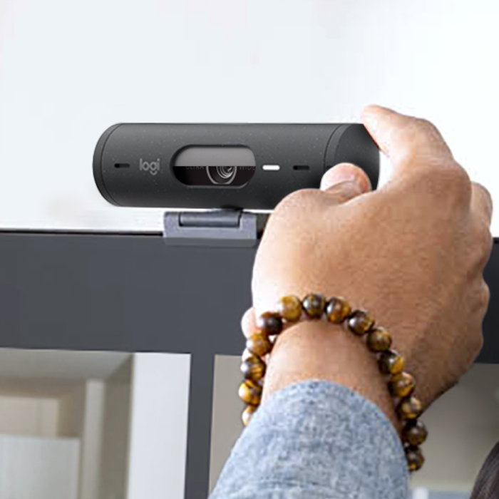 Logitech Brio 500 Webcam Full HD 1080p con USB-C, Grafito, 960-001422