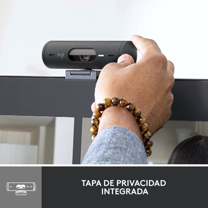 Logitech Brio 500 Webcam Full HD 1080p con USB-C, Grafito, 960-001422