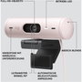 Logitech BRIO 500 Webcam Rosa Full HD USB-C