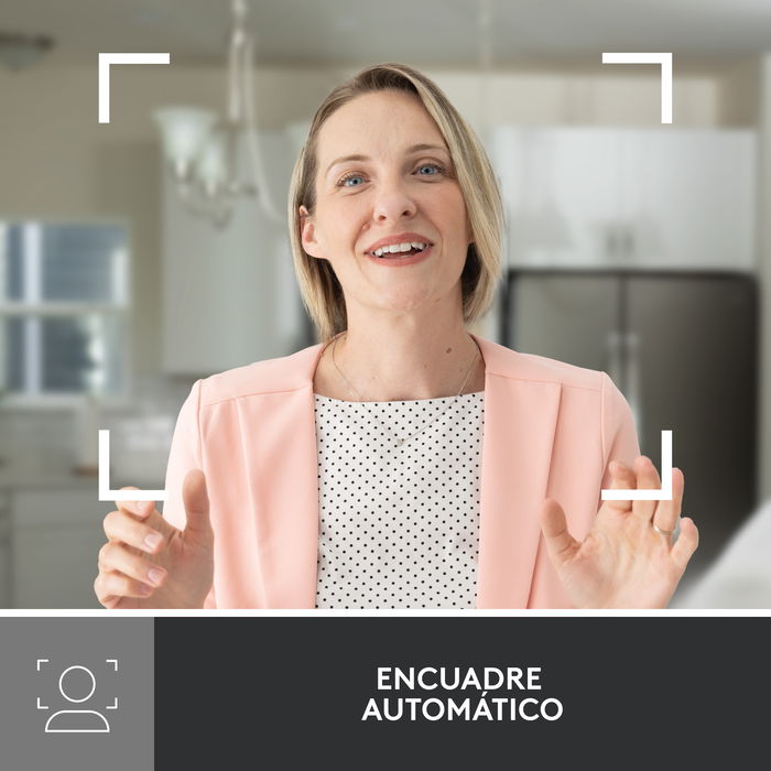 Logitech Webcam Brio 500 Rosa Full HD 1080p 4MP 90° con Clip de Montaje Universal USB-C Plug and Play Rightlight 4 HDR