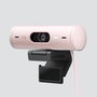 Logitech Webcam Brio 500 Rosa Full HD 1080p 4MP 90° con Clip de Montaje Universal USB-C Plug and Play Rightlight 4 HDR