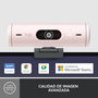 Logitech Webcam Brio 500 Rosa Full HD 1080p 4MP 90° con Clip de Montaje Universal USB-C Plug and Play Rightlight 4 HDR
