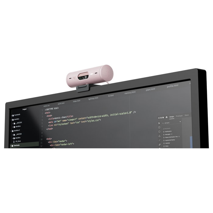Logitech Brio 500 Webcam Rosa Full HD USB-C