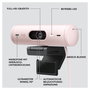 Logitech Brio 500 Webcam Rosa Full HD USB-C