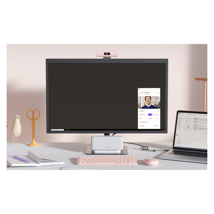 Logitech Brio 500 Webcam Rosa Full HD USB-C