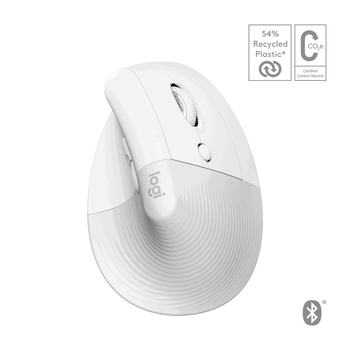 Logitech Lift for Mac Ratón Vertical Ergonómico Blanco Logitech Lift for Mac Ratón Vertical Ergonómico Blanco