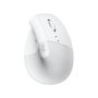 Logitech Lift for Mac Ratón Vertical Ergonómico Blanco