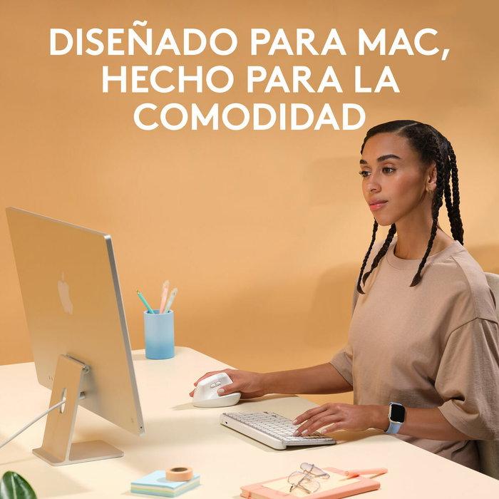 Logitech Lift for Mac Ratón Vertical Ergonómico Blanco Logitech Lift for Mac Ratón Vertical Ergonómico Blanco