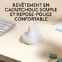 Logitech Lift for Mac Ratón Vertical Ergonómico Blanco