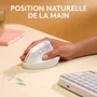 Logitech Lift for Mac Ratón Vertical Ergonómico Blanco