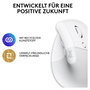 Logitech Lift for Mac Ratón Vertical Ergonómico Blanco