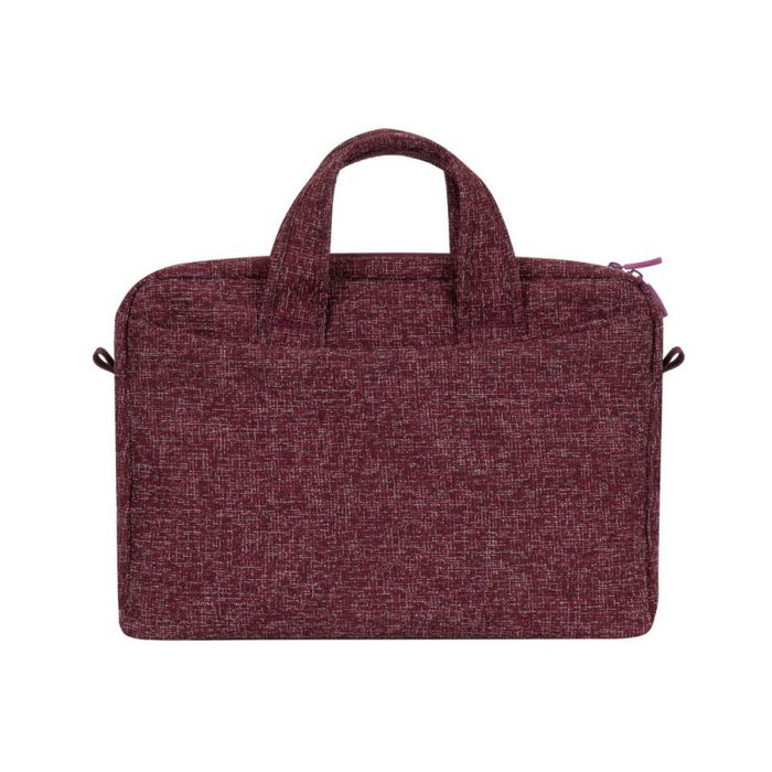 RIVACASE 7921 Maletín Burgundy Anvik para Portátil 14" - Rojo, Poliéster Impermeable con Compartimento para Tablet 10.5", Correa Ajustable, 0.59 kg