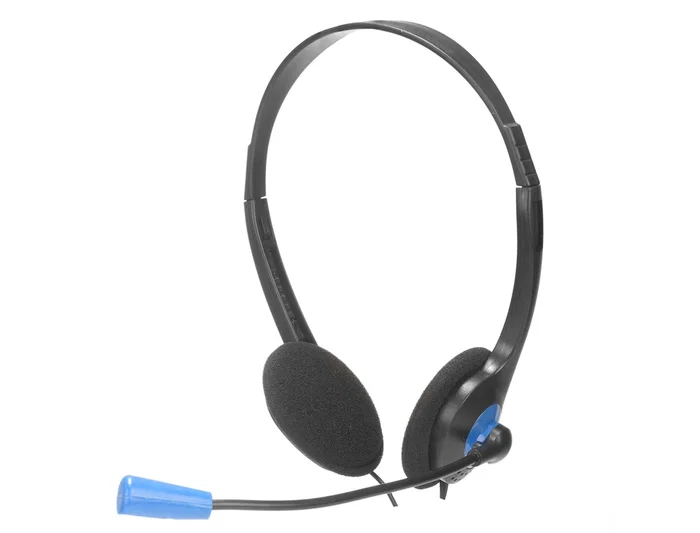Ngs Auricular Headset MS103 con Micrófono y Control de Volumen Color Negro