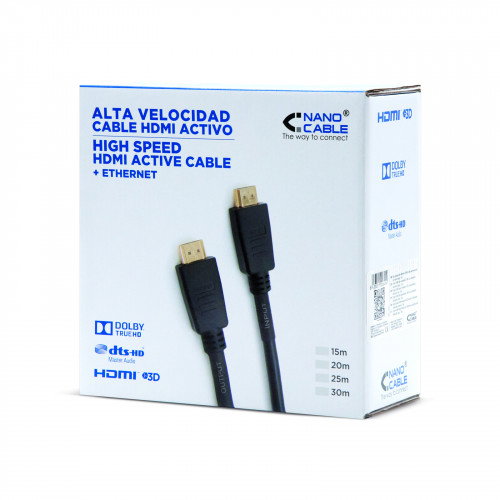 Nanocable Cable HDMI v1.4 con Repetidor, 15m, Negro Nanocable Cable HDMI v1.4 con Repetidor, 15m, Negro