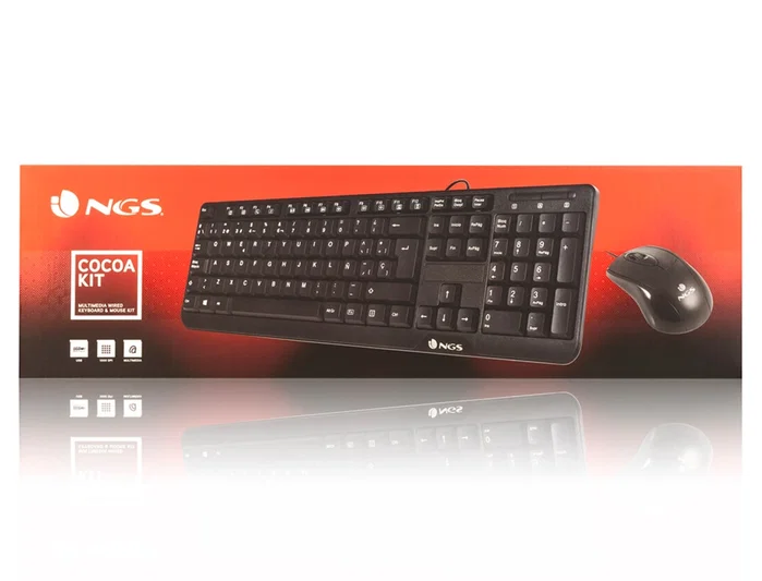 NGS Cocoa Kit Teclado y Ratón USB Negro