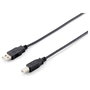 Equip Cable USB 2.0 Tipo A-B Macho-Macho 3m Negro