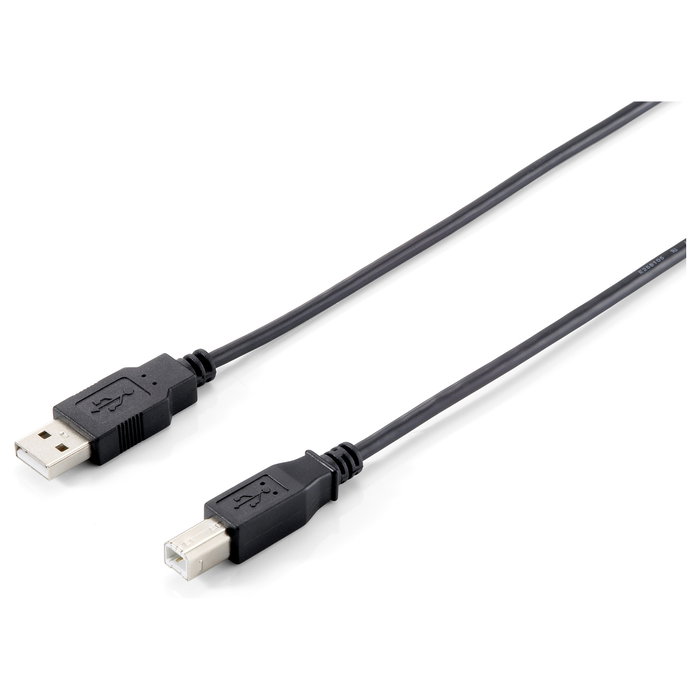 Equip Cable USB 2.0 Tipo A a Tipo B, 1,0 m, Negro