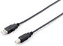 Equip Cable USB 2.0 Tipo A a Tipo B, 1,0 m, Negro