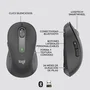 Logitech Signature M650 Ratón Óptico Inalámbrico Grafito Mediano