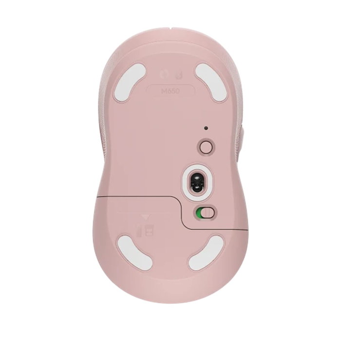 Logitech M650 M Ratón Inalámbrico Mediano Óptico Rosa Silencioso
