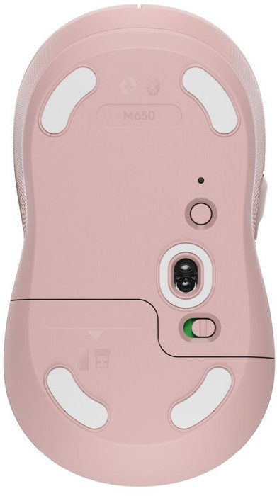 Logitech Signature M650 Ratón Inalámbrico Rosa Mediano