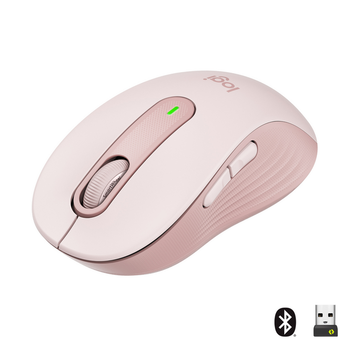 Logitech Signature M650 Ratón Inalámbrico Rosa Mediano