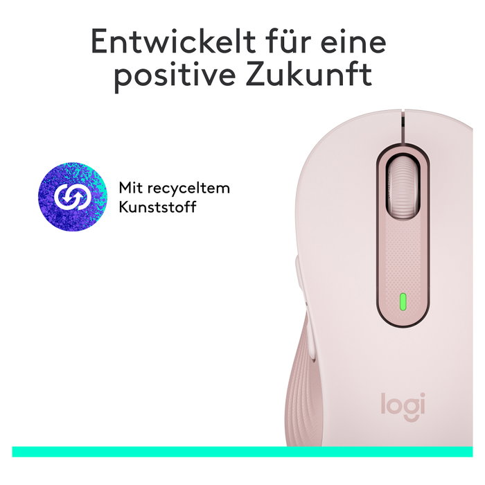 Logitech Signature M650 Ratón Inalámbrico Rosa Mediano