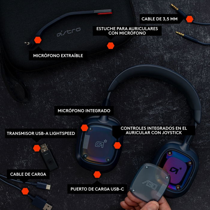 Auriculares Logitech A30 Azul